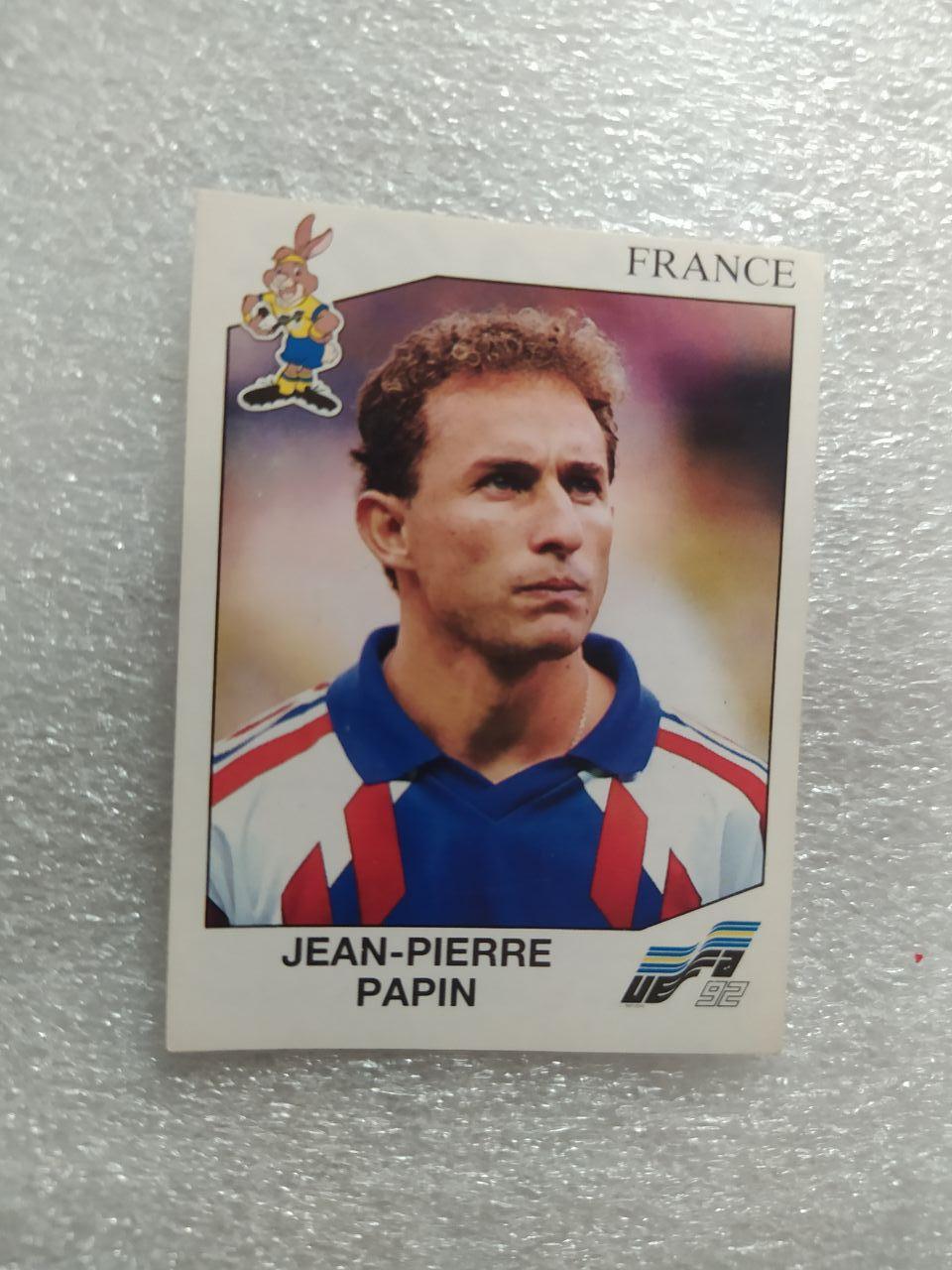 Наклейка ЧЕ - 1992 год PANINI -Jean-Pierre Papin France № 62