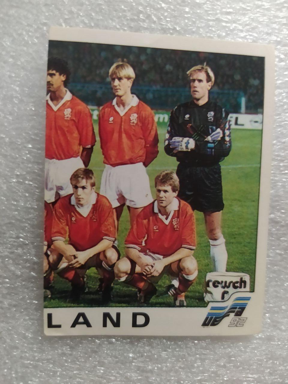 Наклейка ЧЕ - 1992 год PANINI - Team Nederland № 115