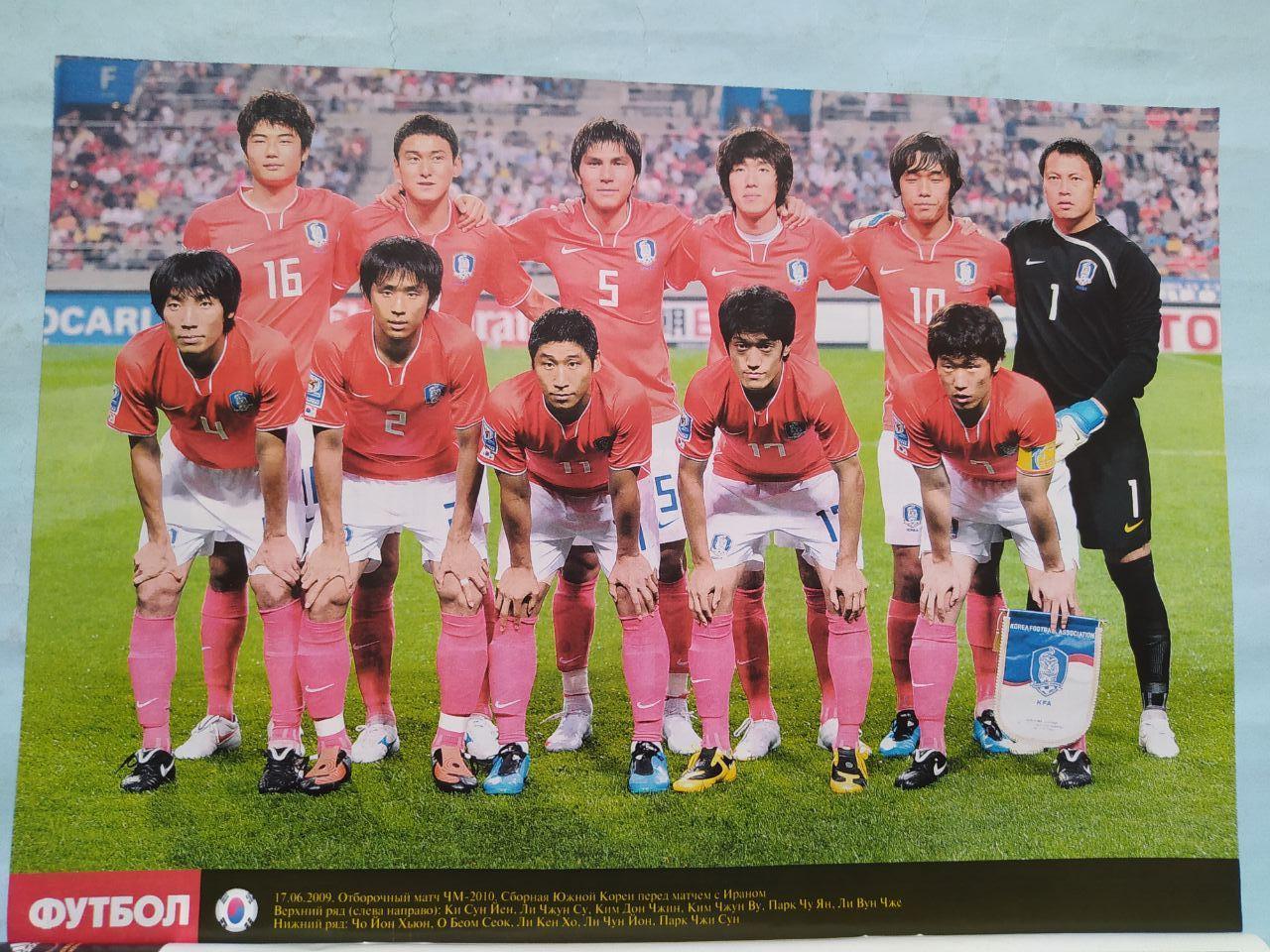 Постер из журнала Футбол Украина участник чм по футболу 2010 - Южная Корея