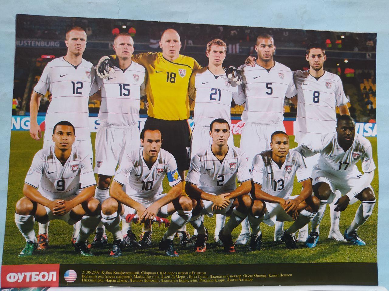 Постер из журнала Футбол Украина участник чм по футболу 2010 - США