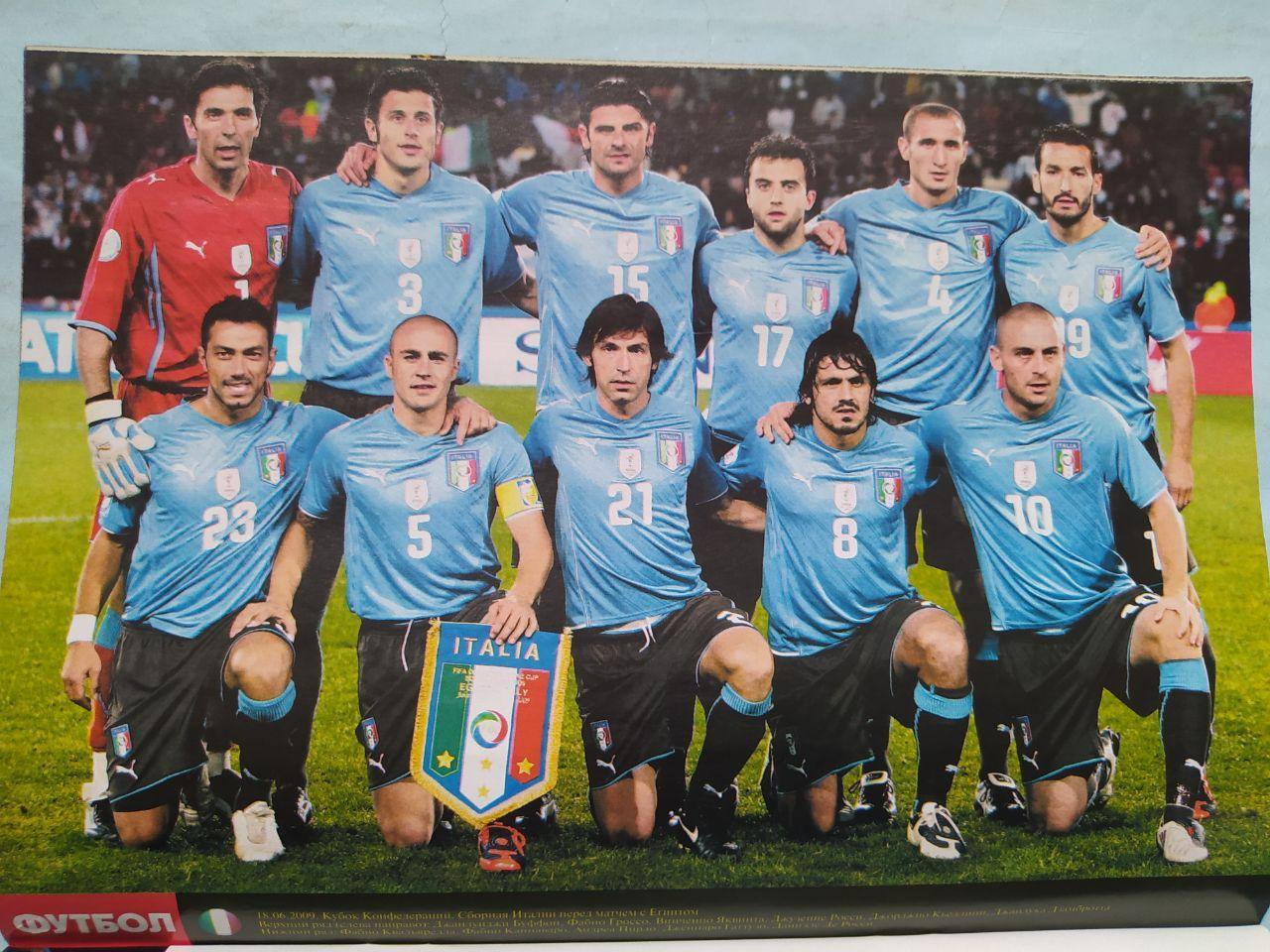 Постер из журнала Футбол Украина участник чм по футболу 2010 - Италия
