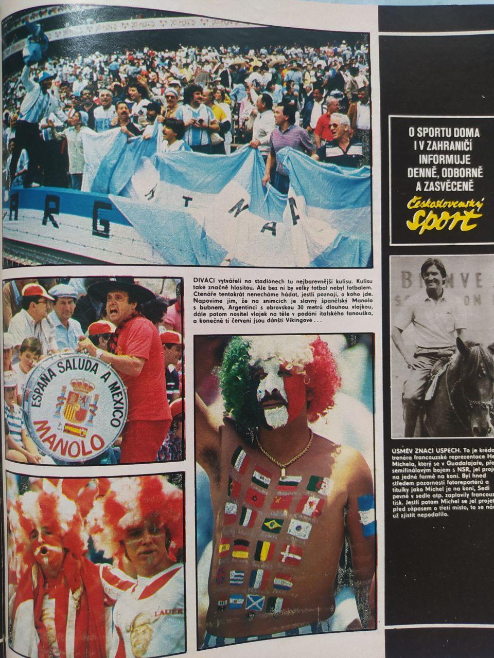 Спецвыпуск Стадион Чехия № 30 за 1986 г. посвящен чм футбол в Мексике 1986 г. 5