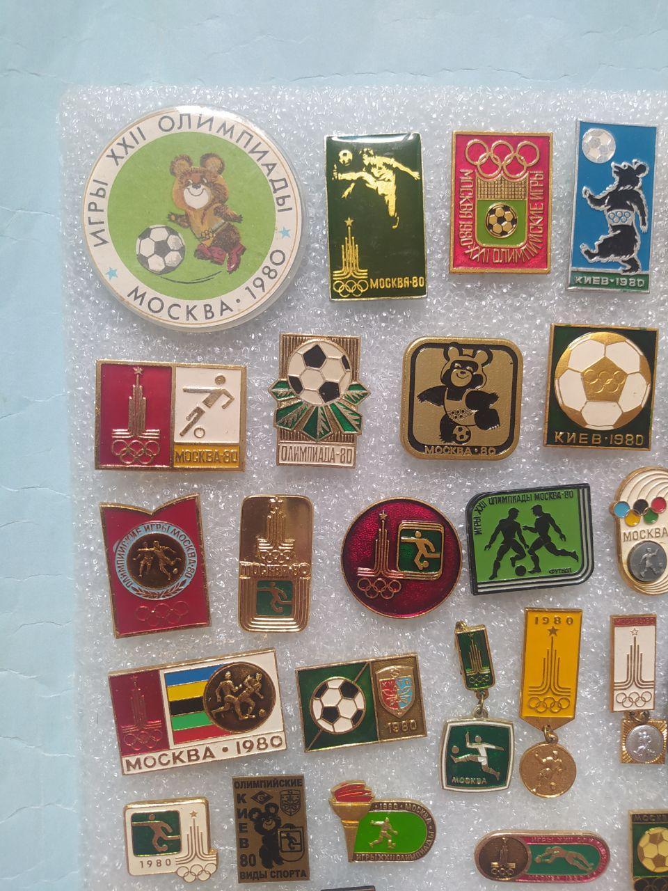 Коллекция знаков Олимпиада 1980 год -футбол в знаках Олипиада 1980 год - 75 шт 1