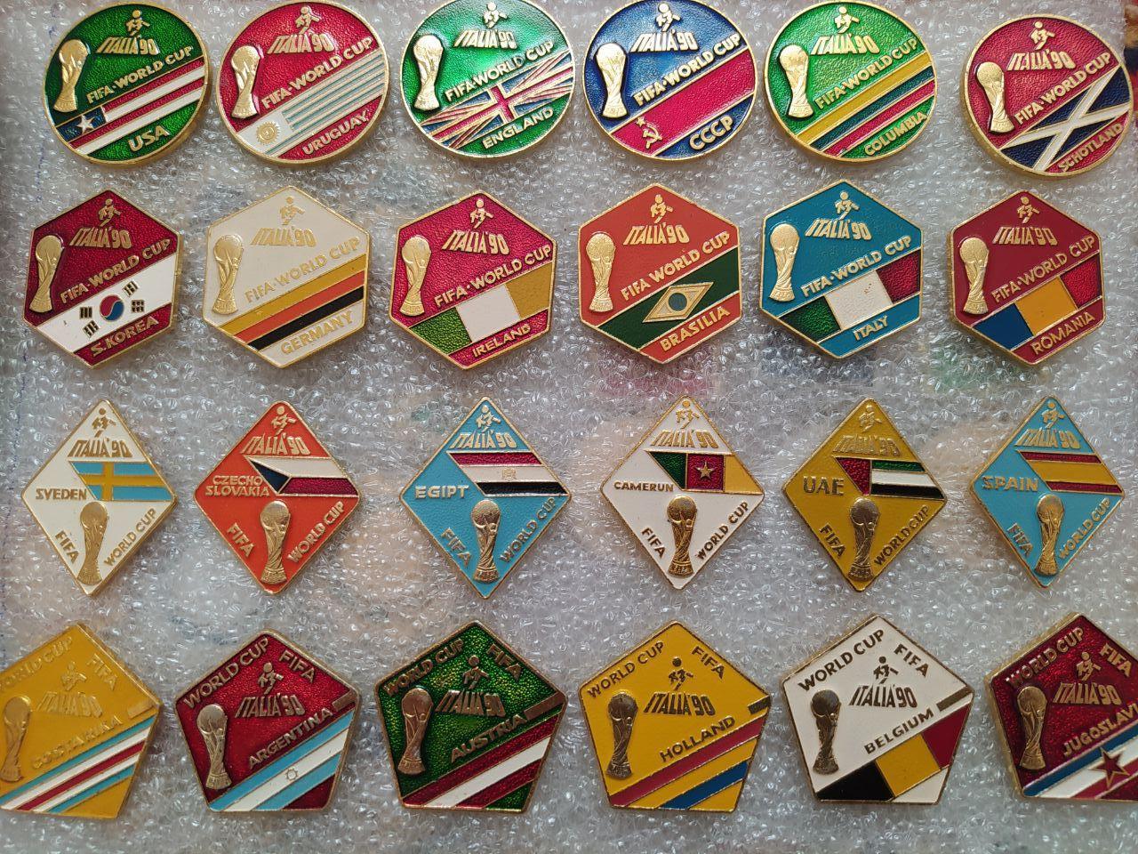 Участники Чемпионата мира по футболу 1990 г. - 24 штуки полная серия одним лотом