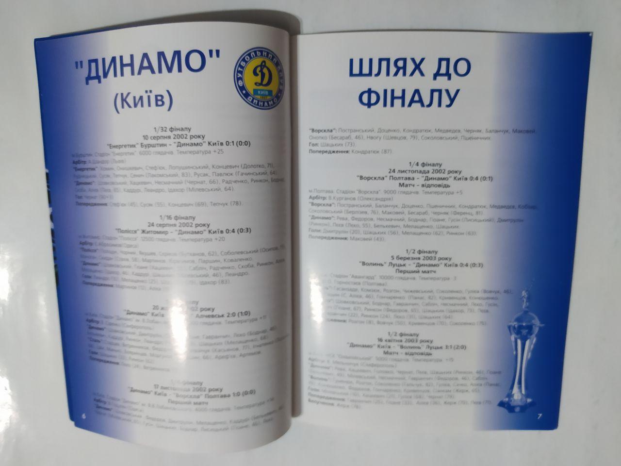 Финал Кубка Украины Динамо Киев - Шахтер Донецк 25.05.2003 год 1