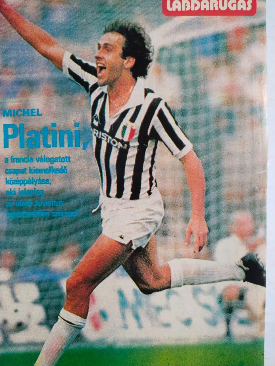 Из журнала LABDARUGAS футболист Мишель Платини Франция