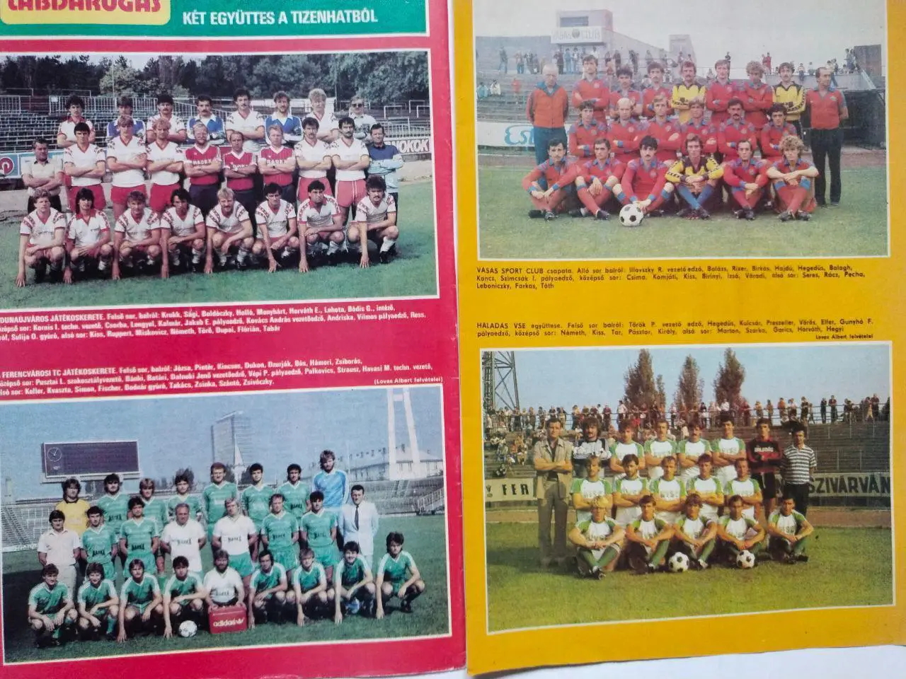 Из журнала LABDARUGAS футбольные команды Венгрии 4