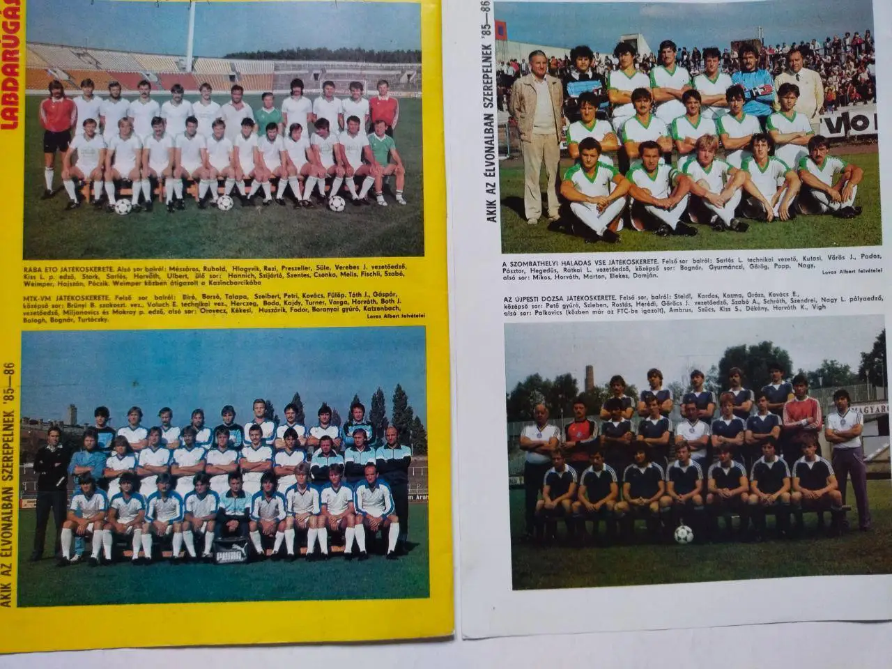 Из журнала LABDARUGAS футбольные команды Венгрии 6