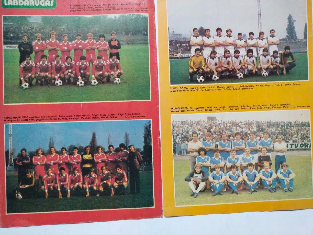 Из журнала LABDARUGAS футбольные команды Венгрии 7