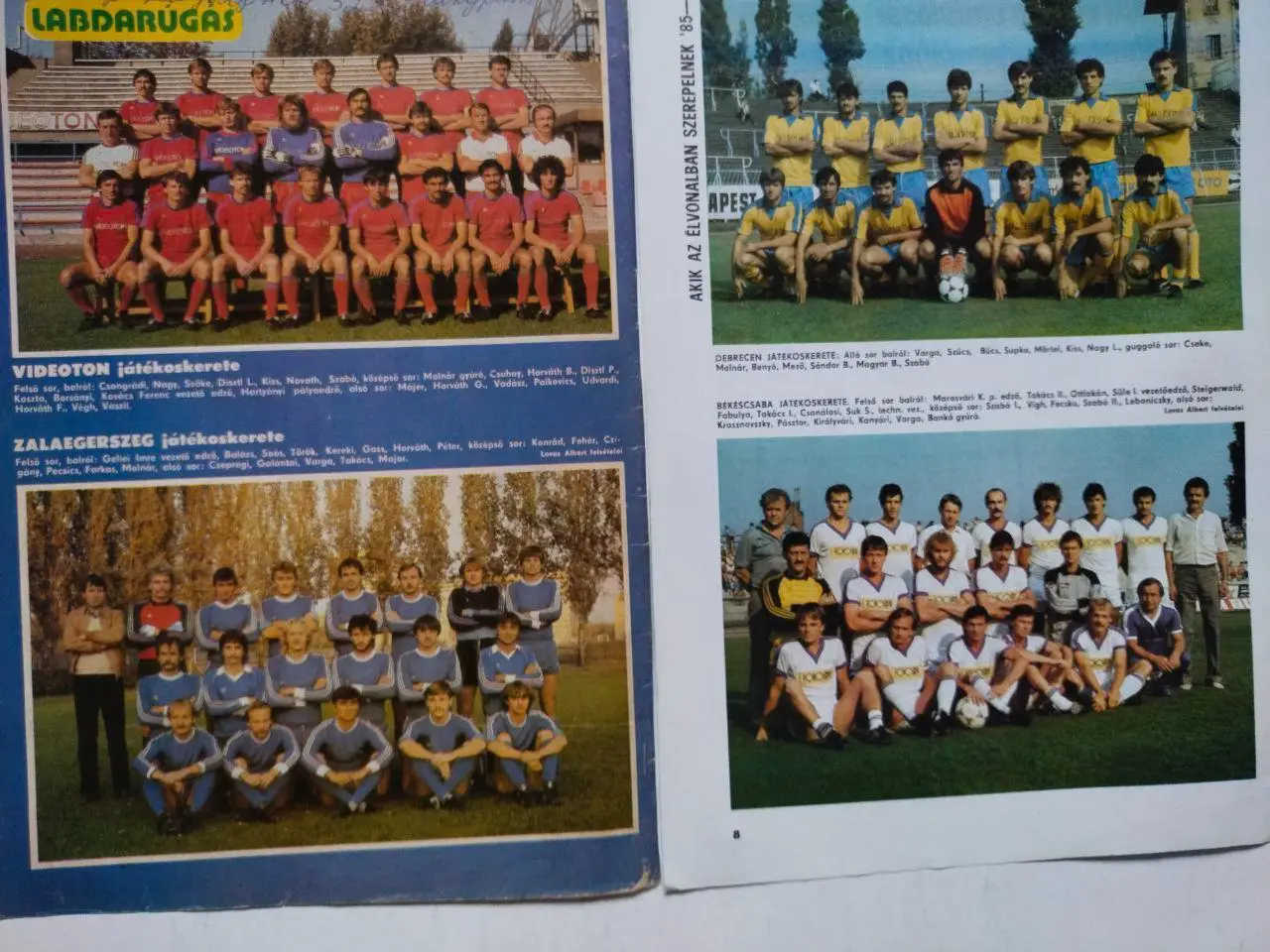 Из журнала LABDARUGAS футбольные команды Венгрии 8