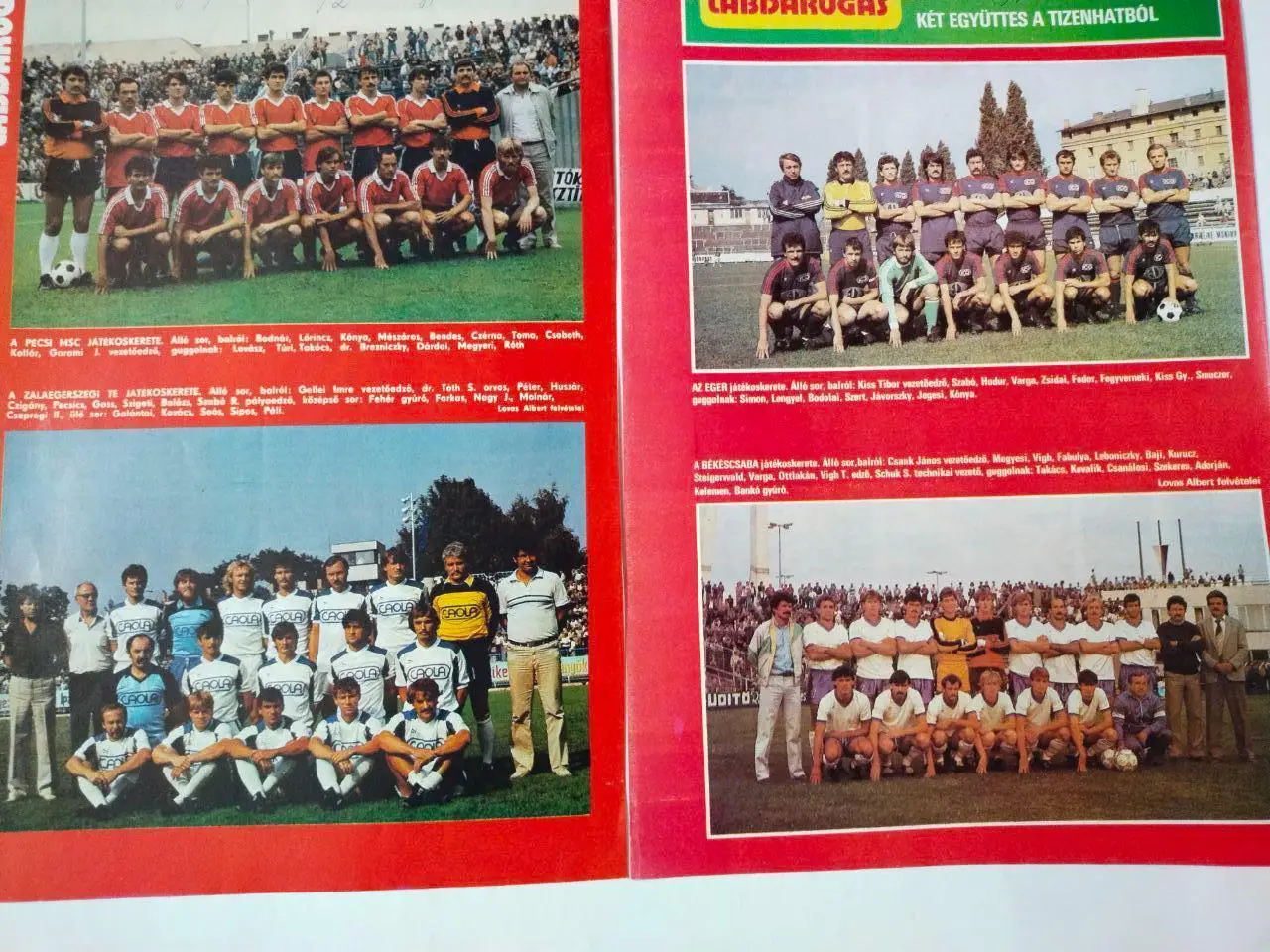 Из журнала LABDARUGAS футбольные команды Венгрии 9