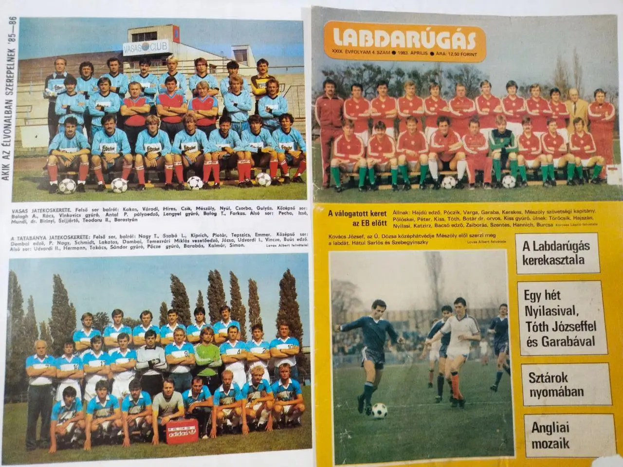 Из журнала LABDARUGAS футбольные команды Венгрии 10