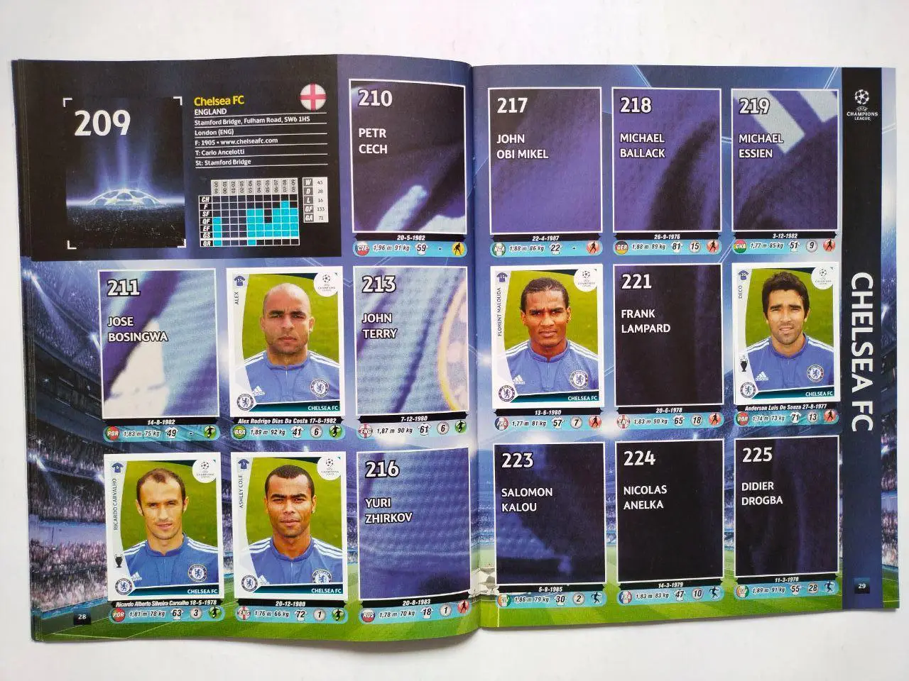 PANINI Лига Чемпионов УЕФА 2009-2010 официальный альбом для наклеек 4