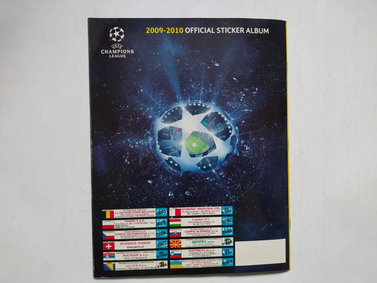PANINI Лига Чемпионов УЕФА 2009-2010 официальный альбом для наклеек 7