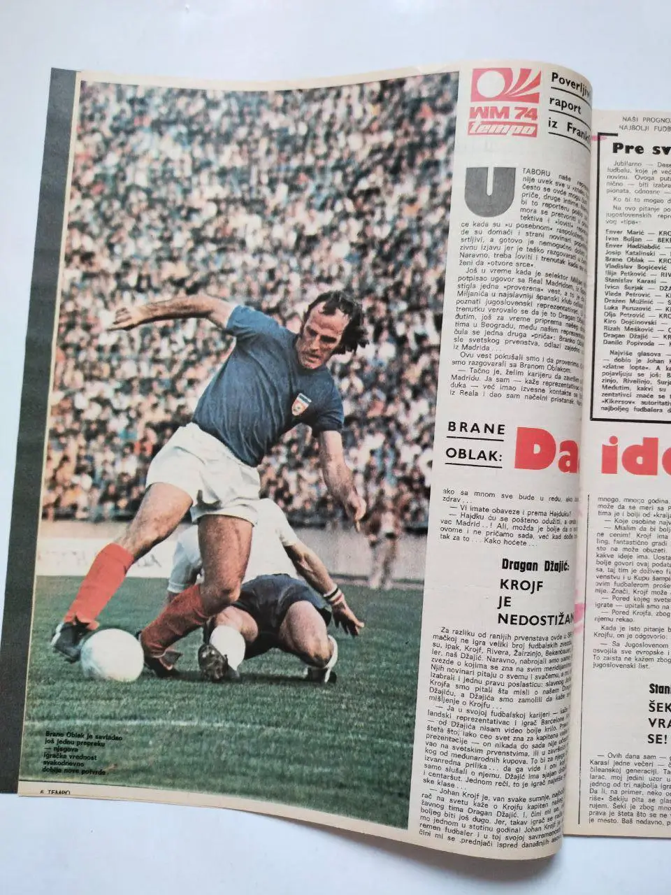 Спортивный журнал Темпо tempo Белград Югославия № 434 за 1974 год 2