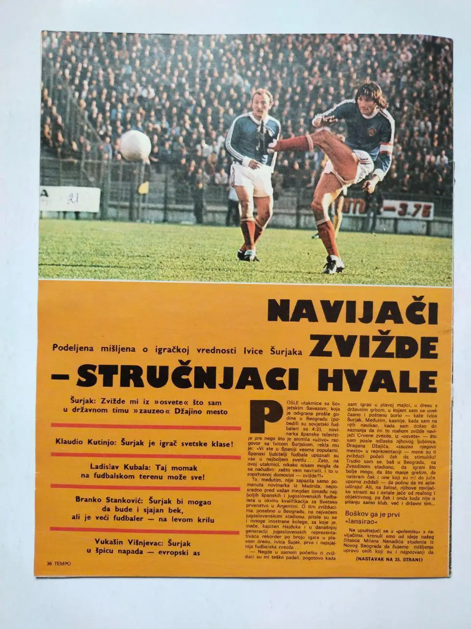 Спортивный журнал Темпо tempo Белград Югославия № 622 за 1978 год 4