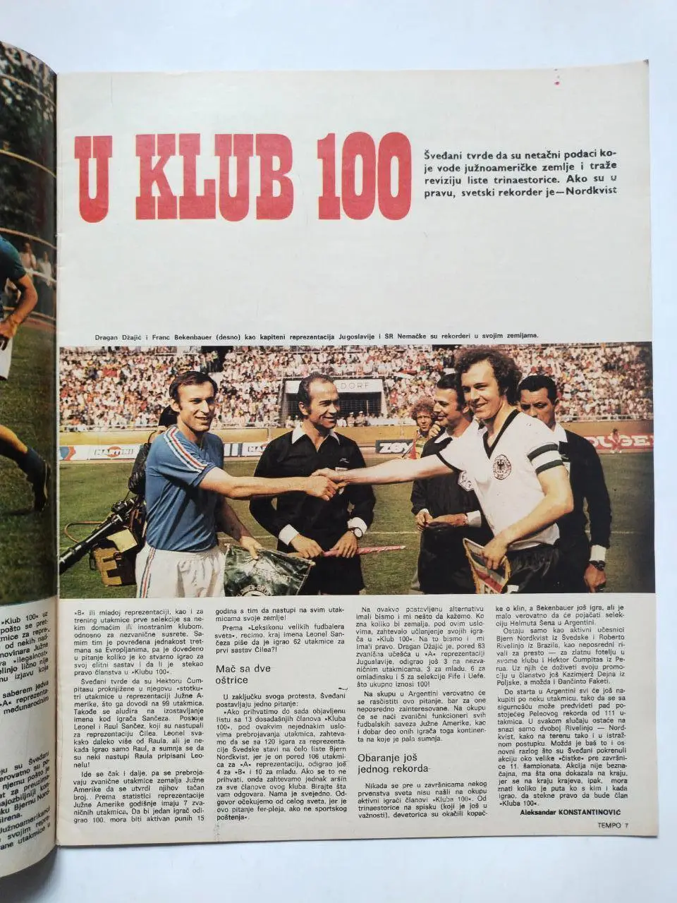 Спортивный журнал Темпо tempo Белград Югославия № 624 за 1978 год 1