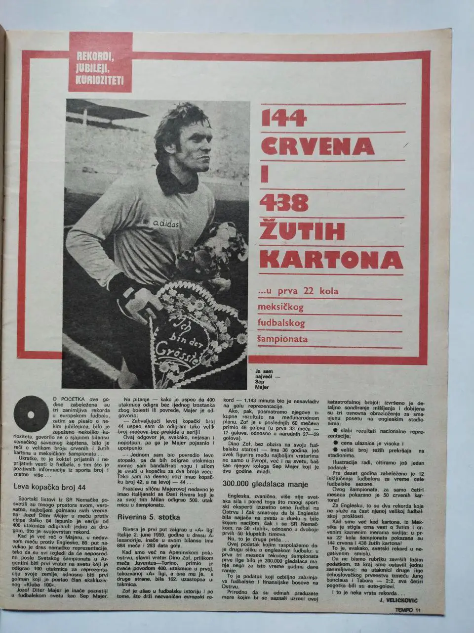 Спортивный журнал Темпо tempo Белград Югославия № 629 за 1978 год 2