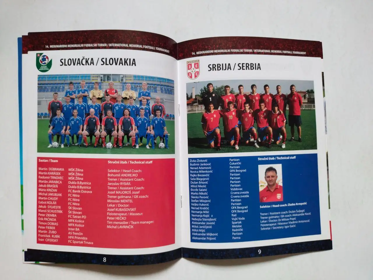 14 International Memorial Football Tournament U - 19 турнир в Сербии 2007 г. 2