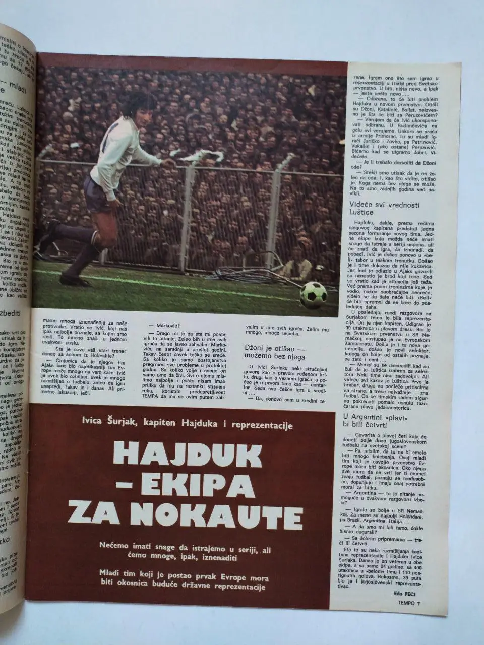 Спортивный журнал Темпо tempo Белград Югославия № 648 за 1978 год 1