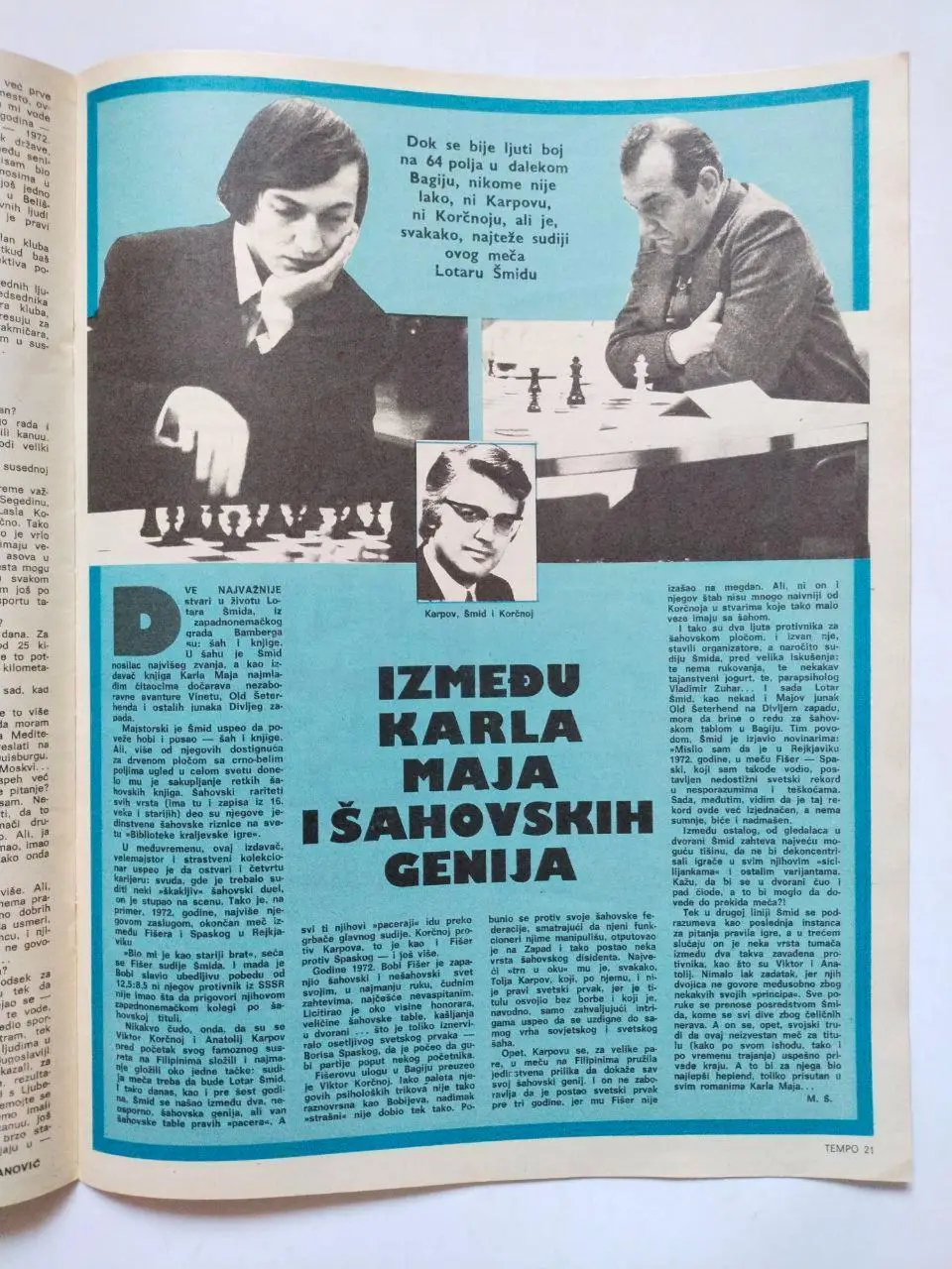 Спортивный журнал Темпо tempo Белград Югославия № 652 за 1978 год 3