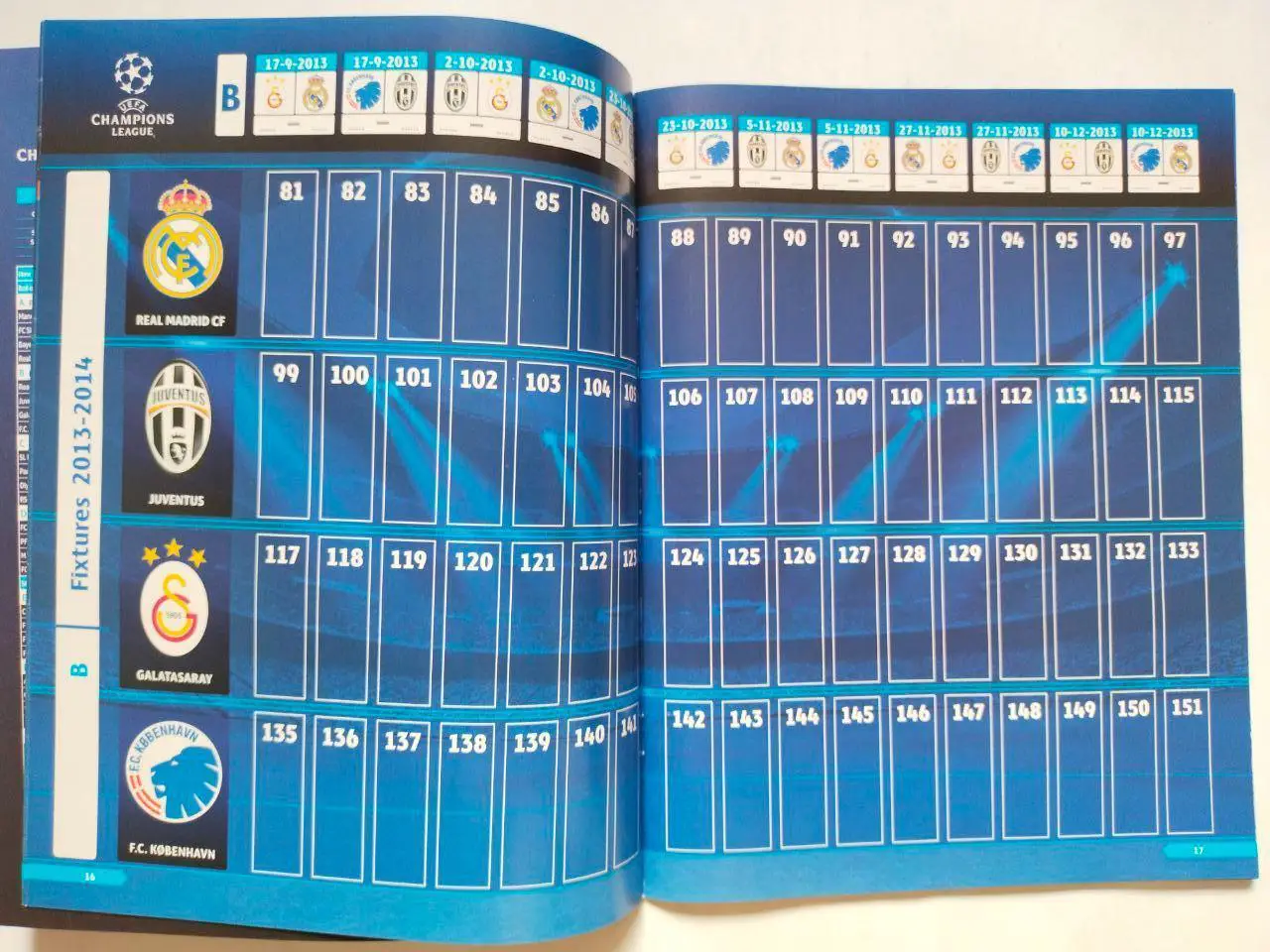 Официальный альбом для наклеек фирмы PANINI Лига чемпионов 2013-14 г 2