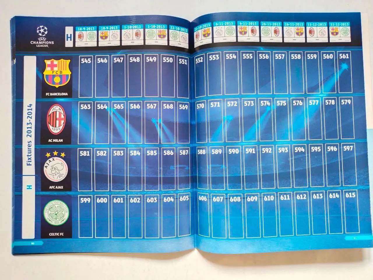 Официальный альбом для наклеек фирмы PANINI Лига чемпионов 2013-14 г 5