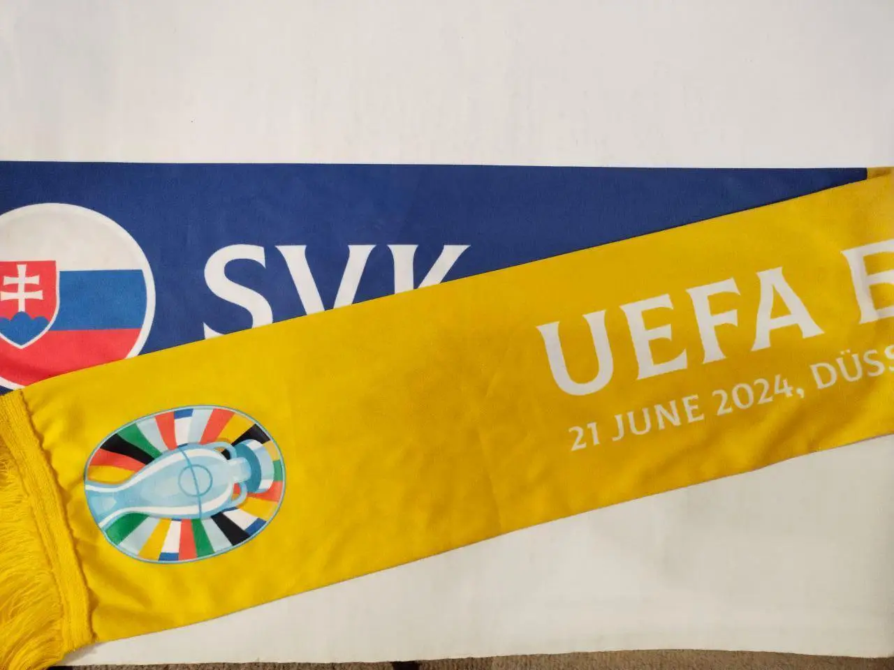 Шарф на матч Чемпионата Европы по футболу Словакия Украина 21.06.2024 1