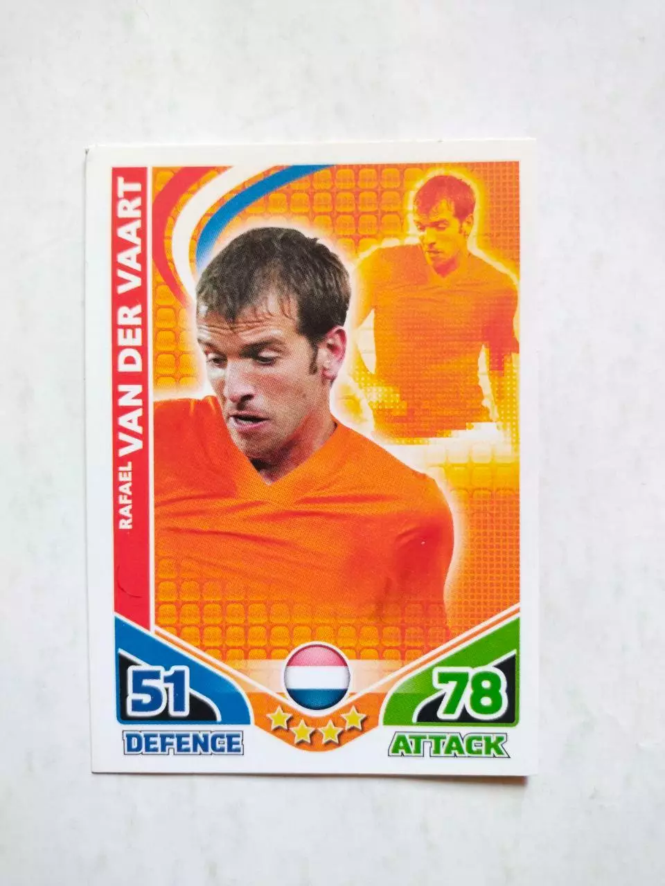 Карточка Topps Match Attax World Cup 2010 - Holland Rafael van der Vaart 123