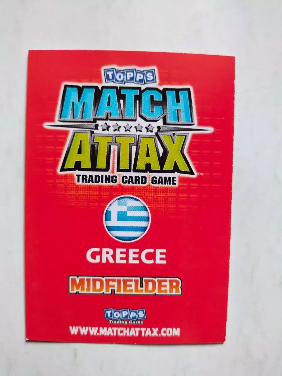 Карточка Topps Match Attax World Cup 2010 - Greece Giorgos Karagounis 111 1