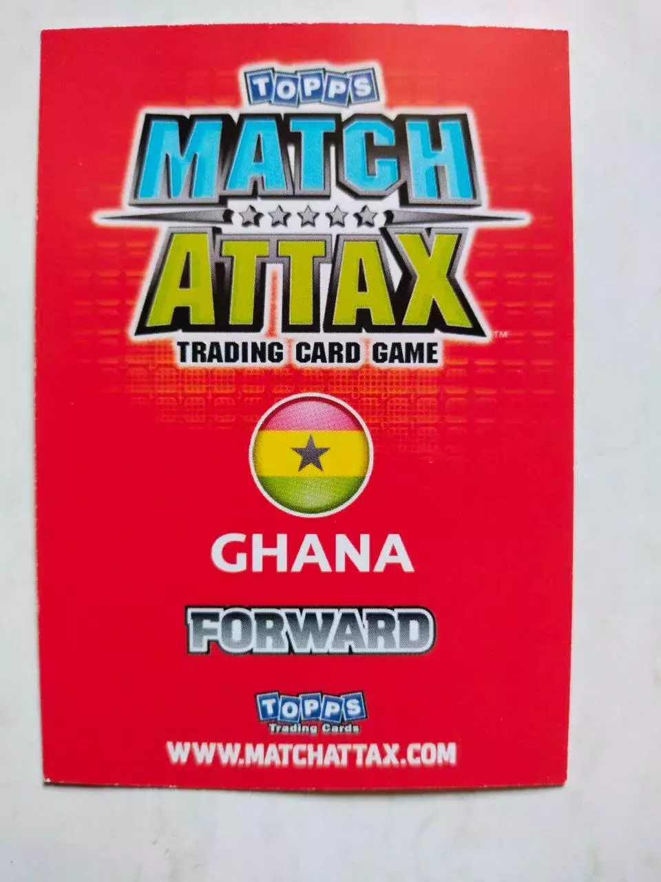 Карточка Topps Match Attax World Cup 2010 - Ghana Junior Agogo 109 1
