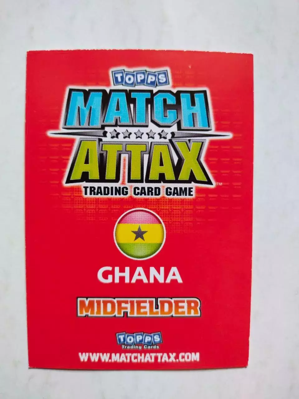 Карточка Topps Match Attax World Cup 2010 - Ghana Sulley Muntari 108 1