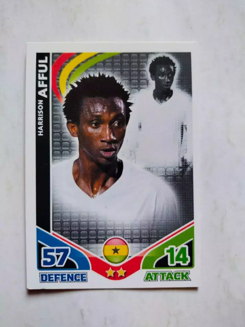 Карточка Topps Match Attax World Cup 2010 - Ghana Harrison Afful 104