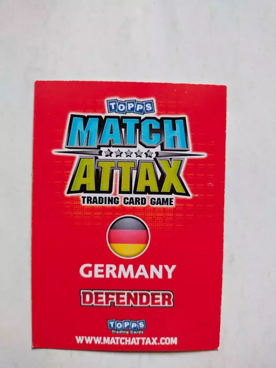 Карточка Topps Match Attax World Cup 2010 - Germany Philipp Lahm 95 1