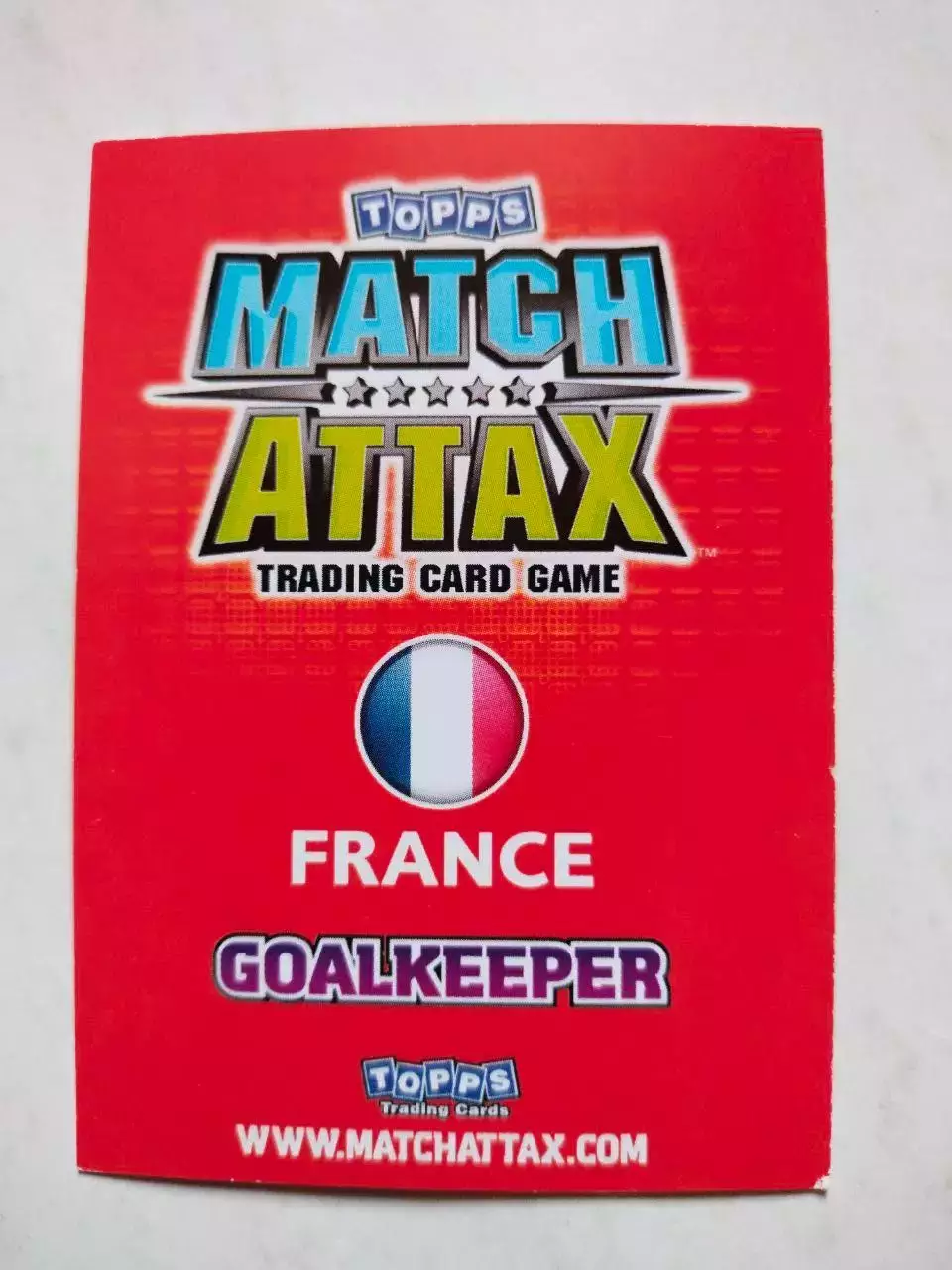 Карточка Topps Match Attax World Cup 2010 - France Hugo Lloris 80 1