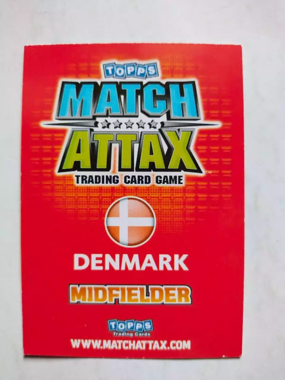Карточка Topps Match Attax World Cup 2010 - Denmark Christian Poulsen 50 1