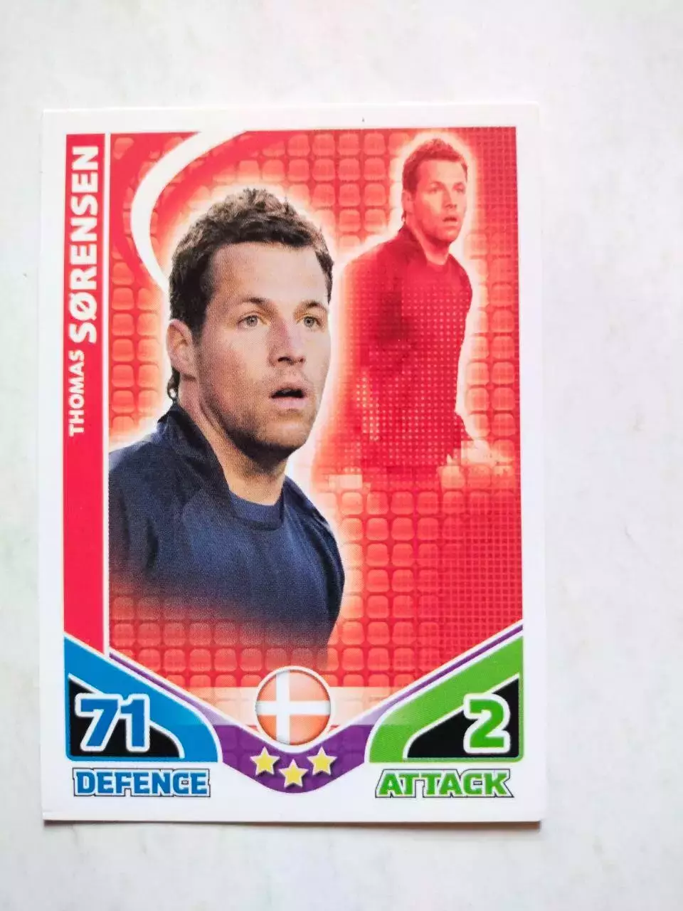 Карточка Topps Match Attax World Cup 2010 - Denmark Thomas Sorensen 47