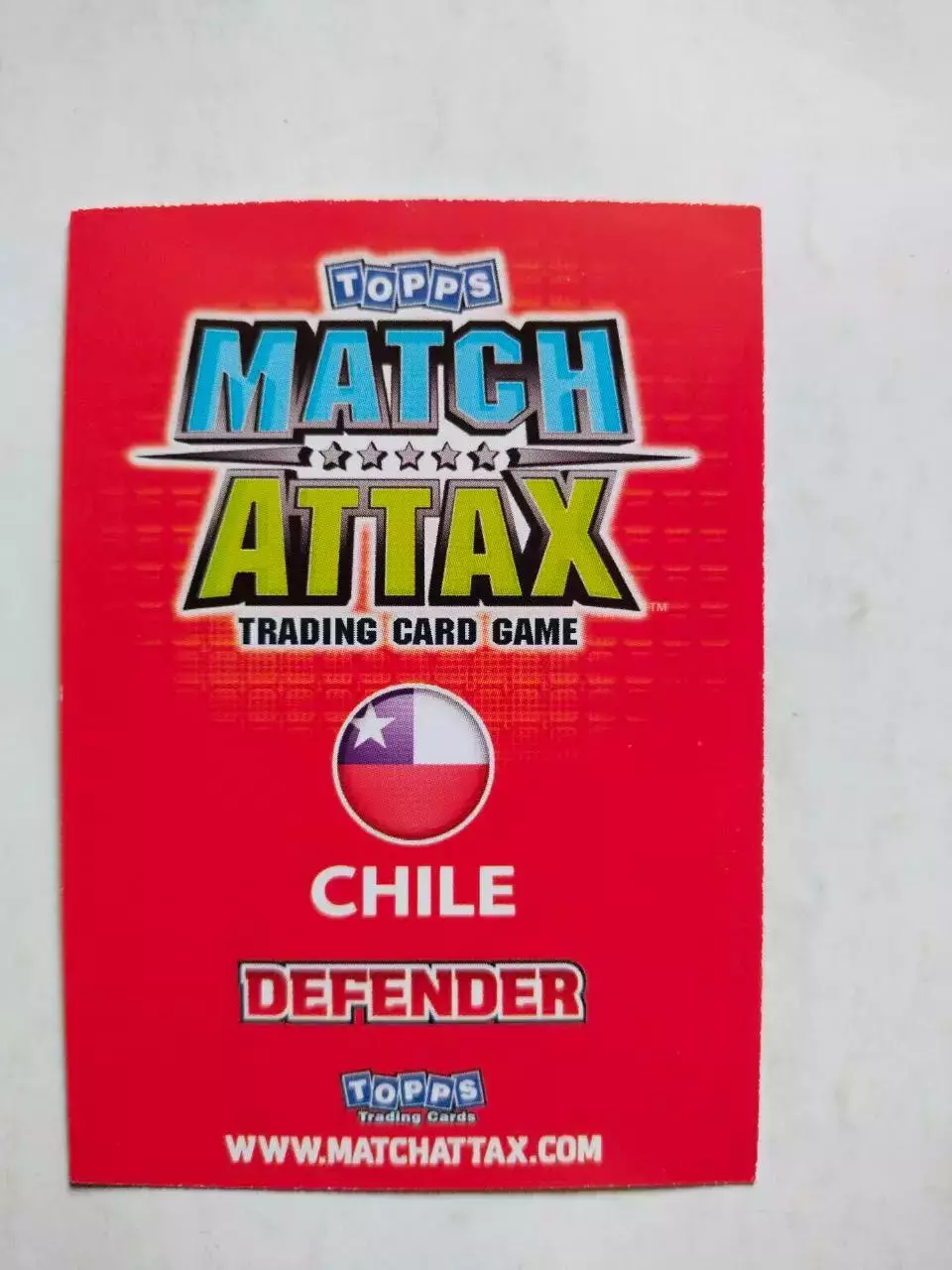 Карточка Topps Match Attax World Cup 2010 - Chile Gary Medel 44 1