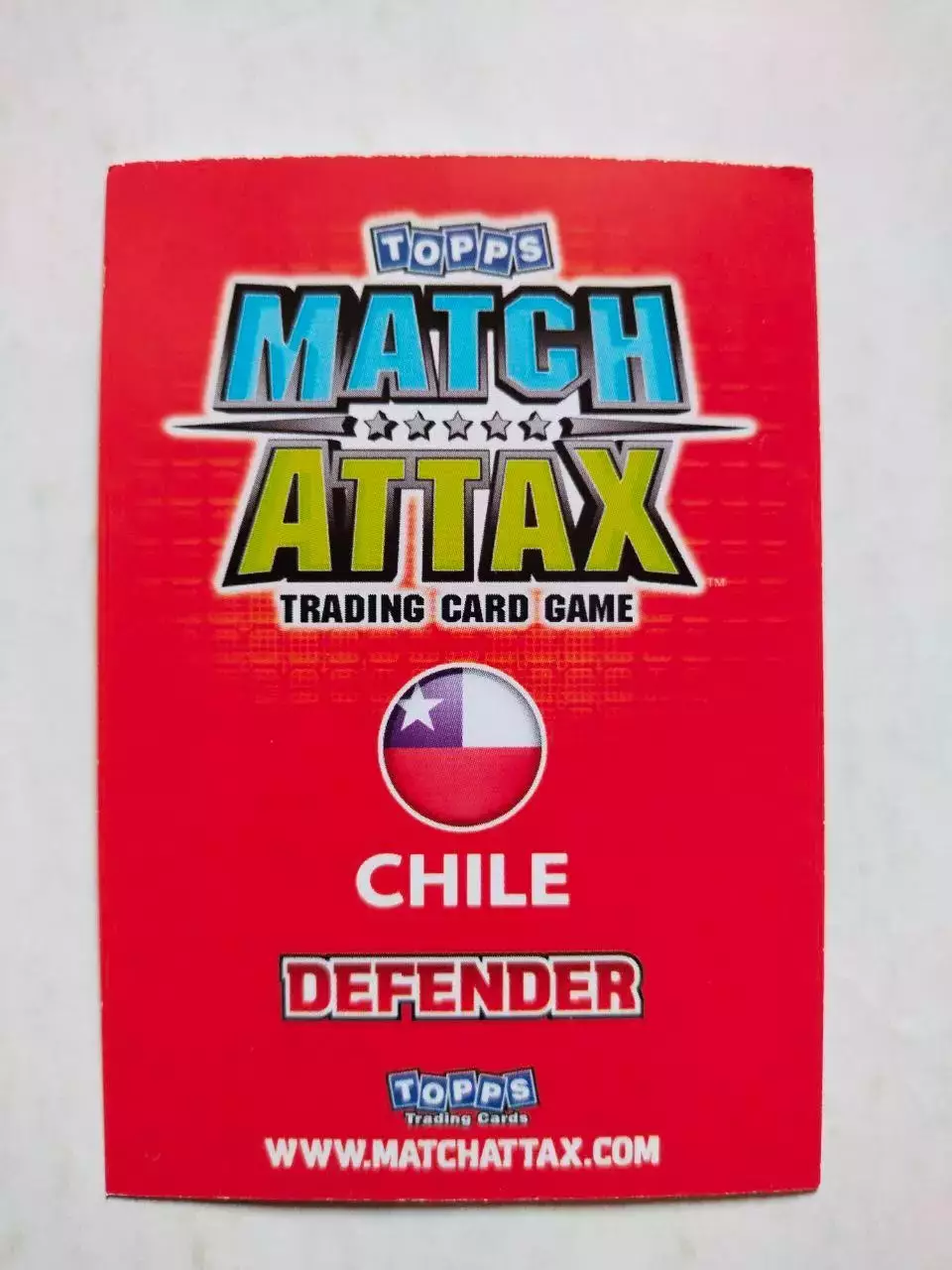 Карточка Topps Match Attax World Cup 2010 - Chile Gonzalo Jara 42 1