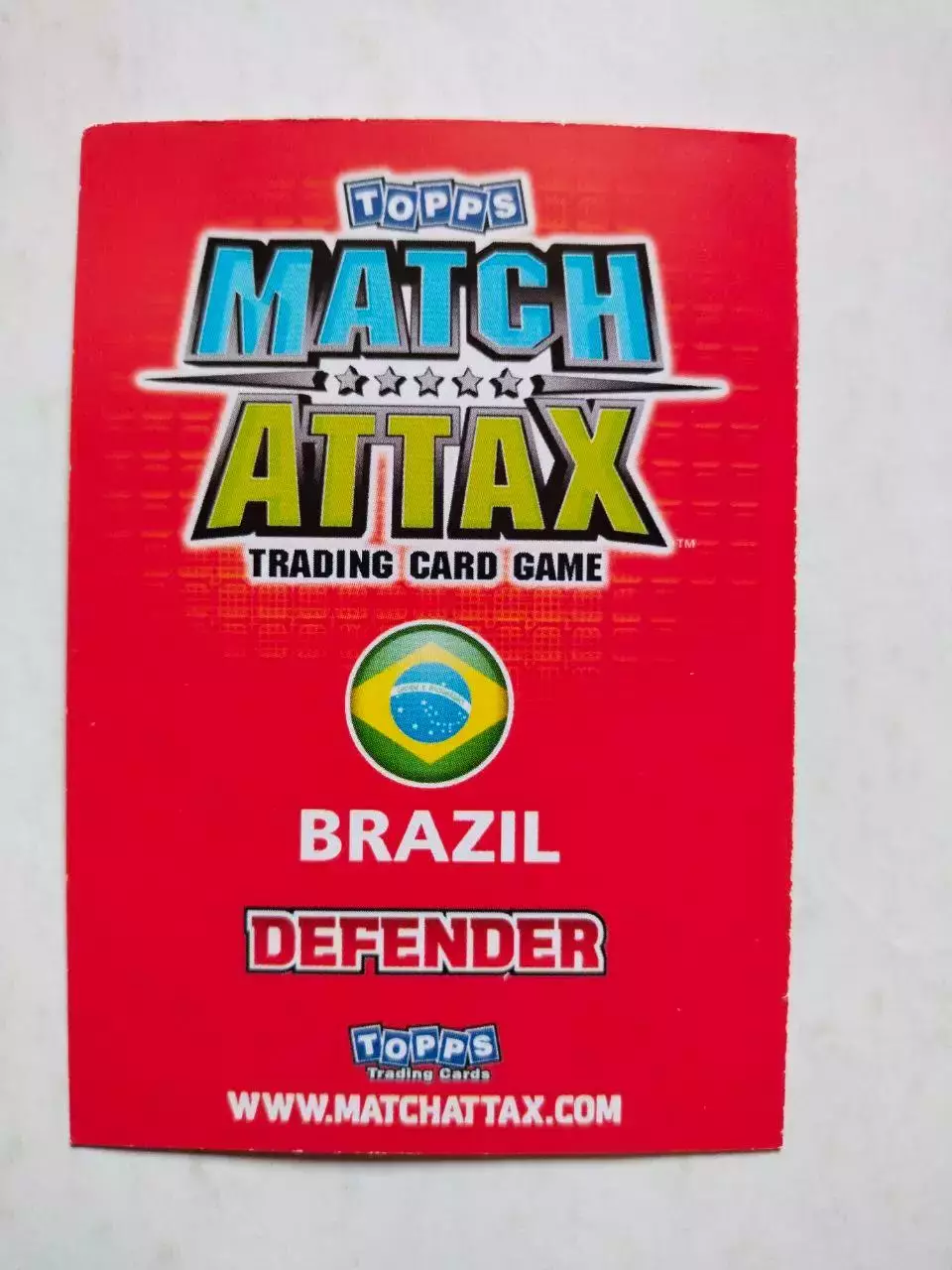 Карточка Topps Match Attax World Cup 2010 - Brazil Maicon 28 1