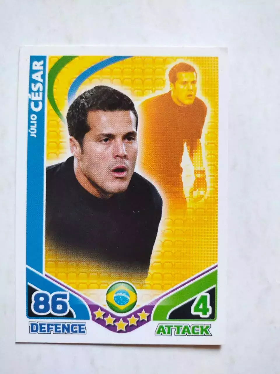 Карточка Topps Match Attax World Cup 2010 - Brazil Julio Cesar 23