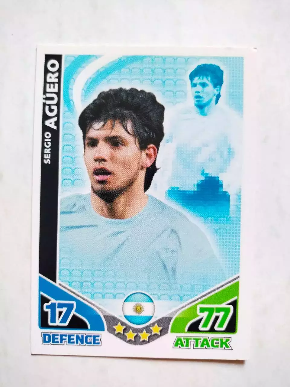 Карточка Topps Match Attax World Cup 2010 - Argentina Sergio Aguero 14