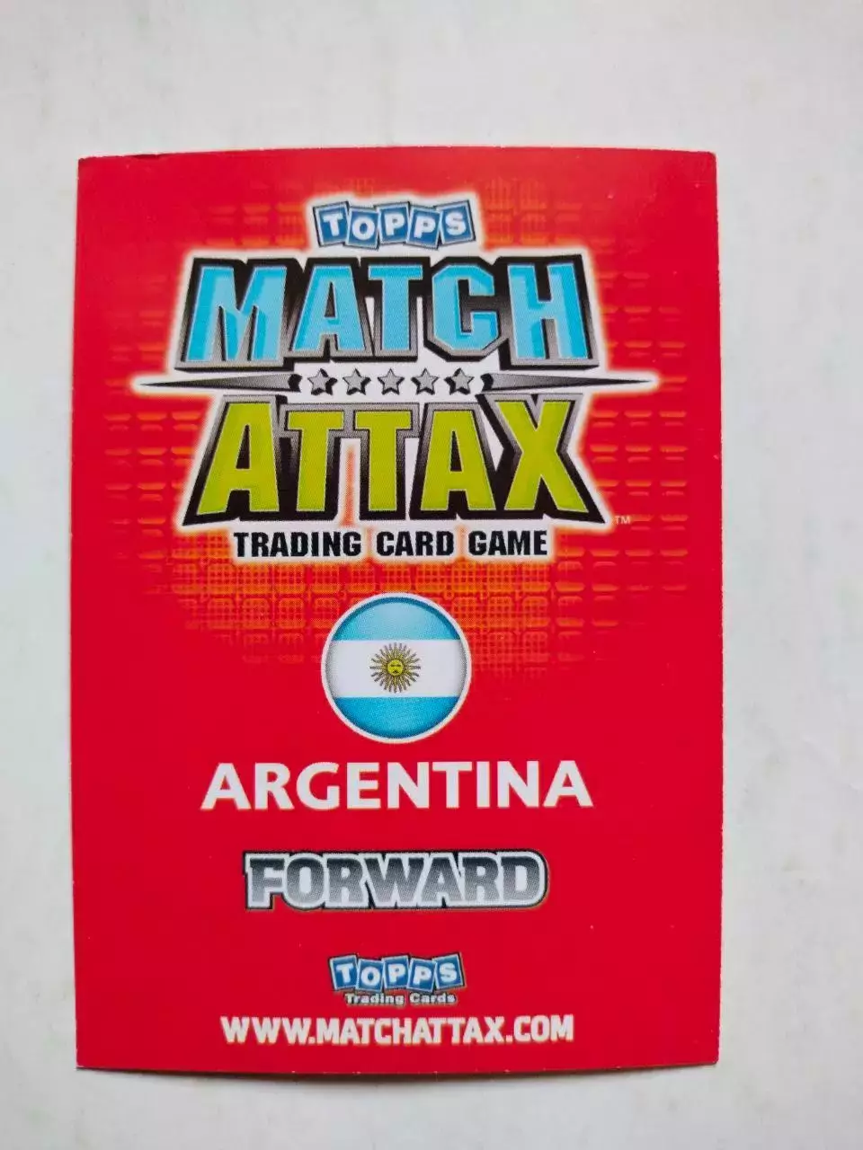 Карточка Topps Match Attax World Cup 2010 - Argentina Lionel Messi 13 1