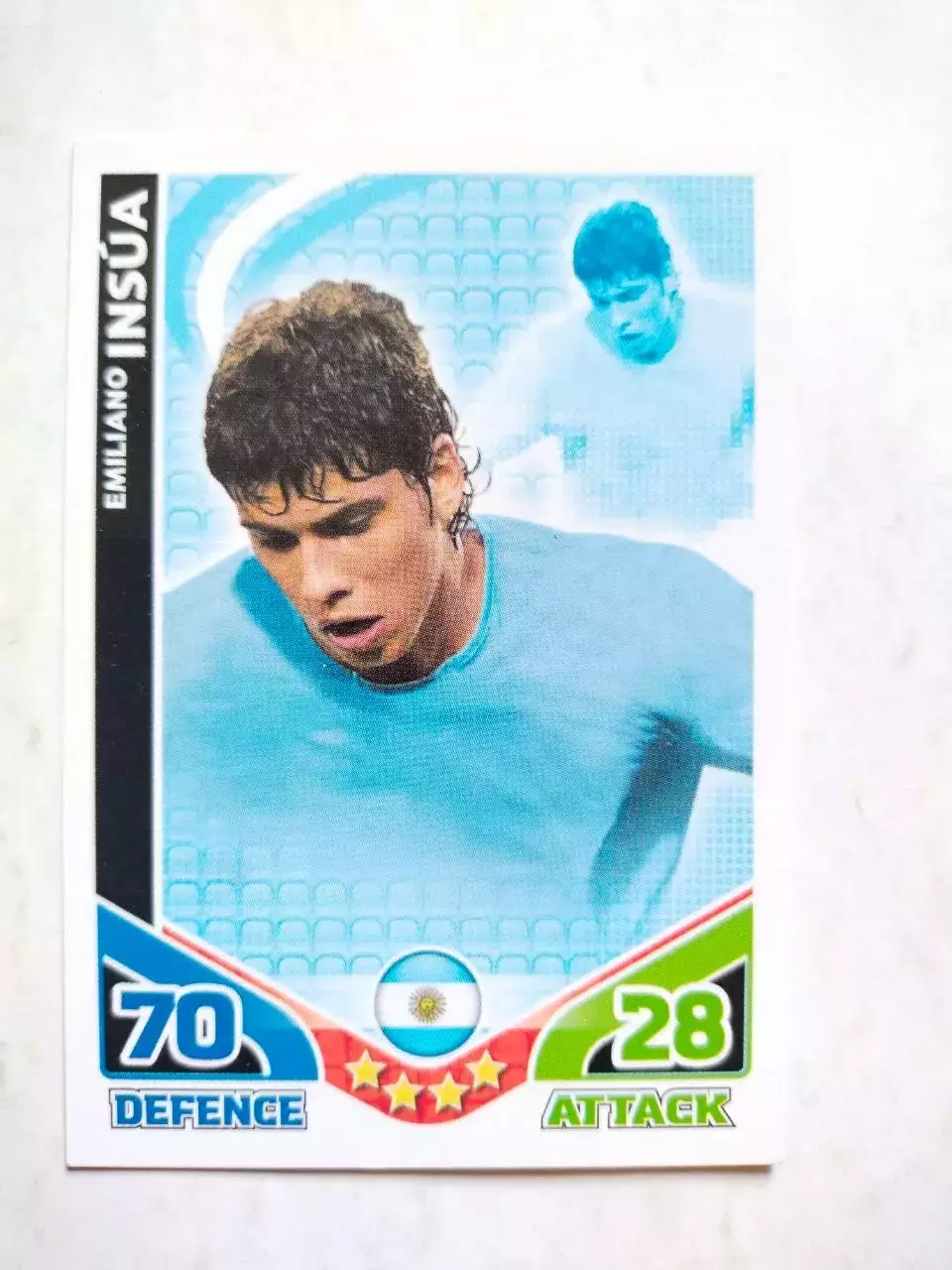 Карточка Topps Match Attax World Cup 2010 - Argentina Emiliano Insua 4