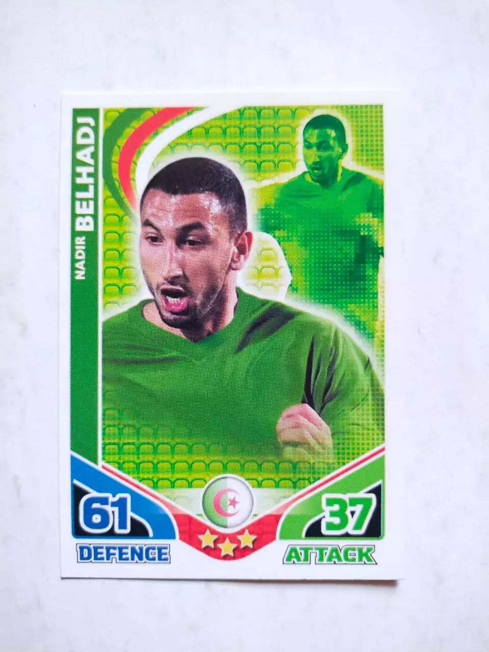 Карточка Topps Match Attax World Cup 2010 - Algeria Nadir Belhadj 1
