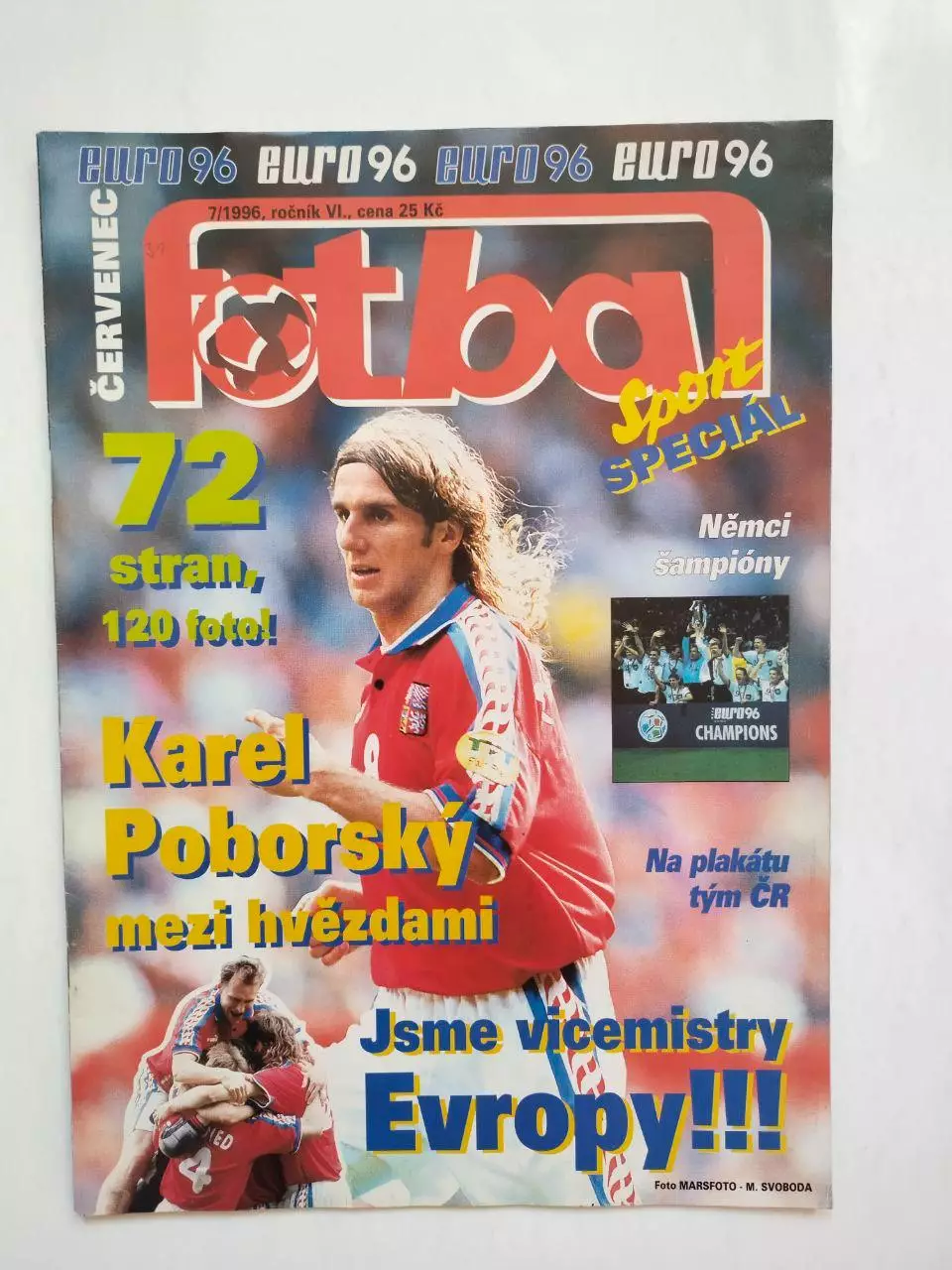 Fotbal sport Чешский журнал Футбол № 7 за 1996 год - спецвыпуск о ЧЕ 1996 год