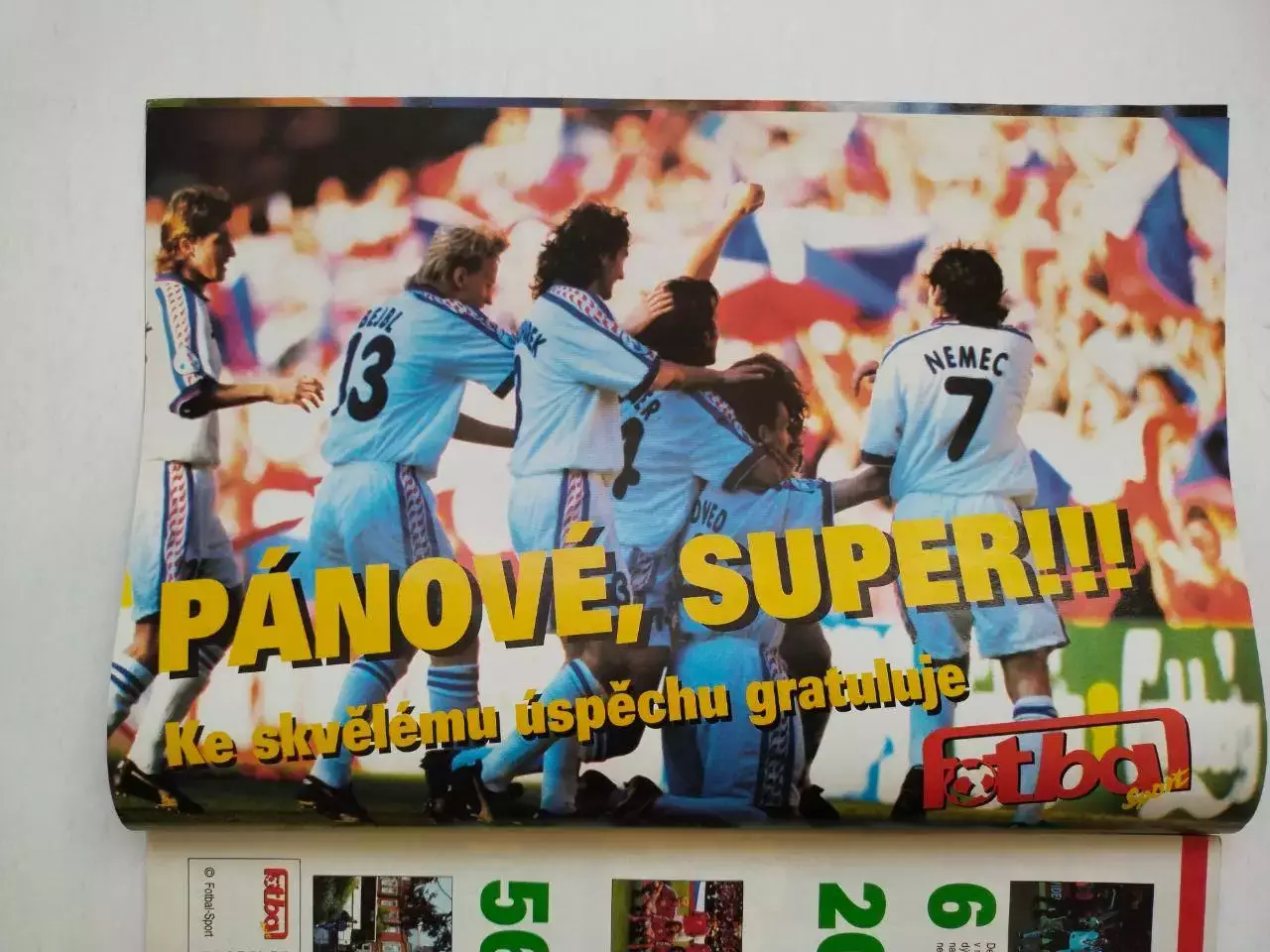 Fotbal sport Чешский журнал Футбол № 7 за 1996 год - спецвыпуск о ЧЕ 1996 год 1