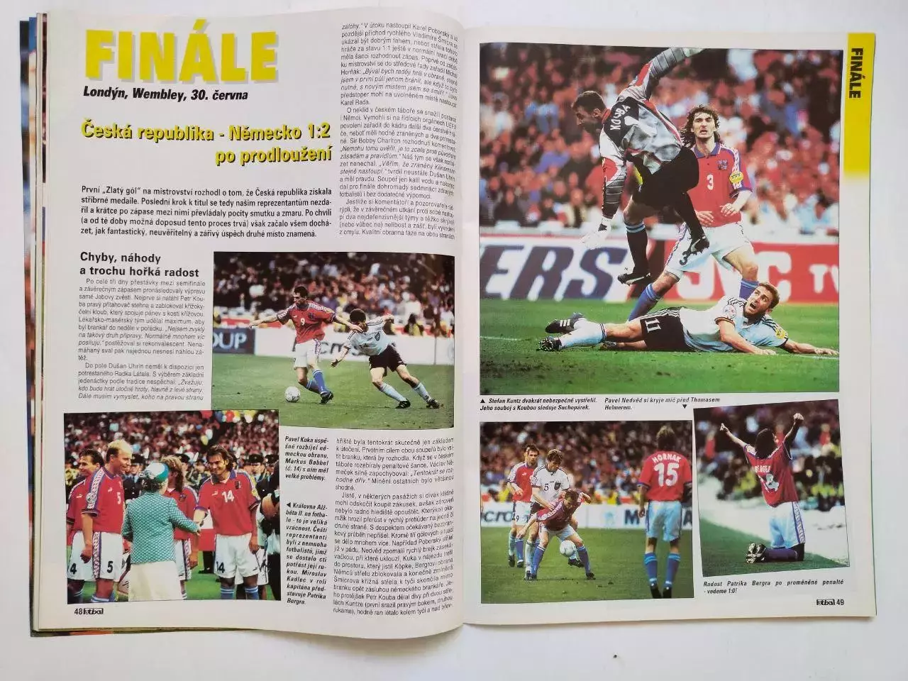 Fotbal sport Чешский журнал Футбол № 7 за 1996 год - спецвыпуск о ЧЕ 1996 год 6