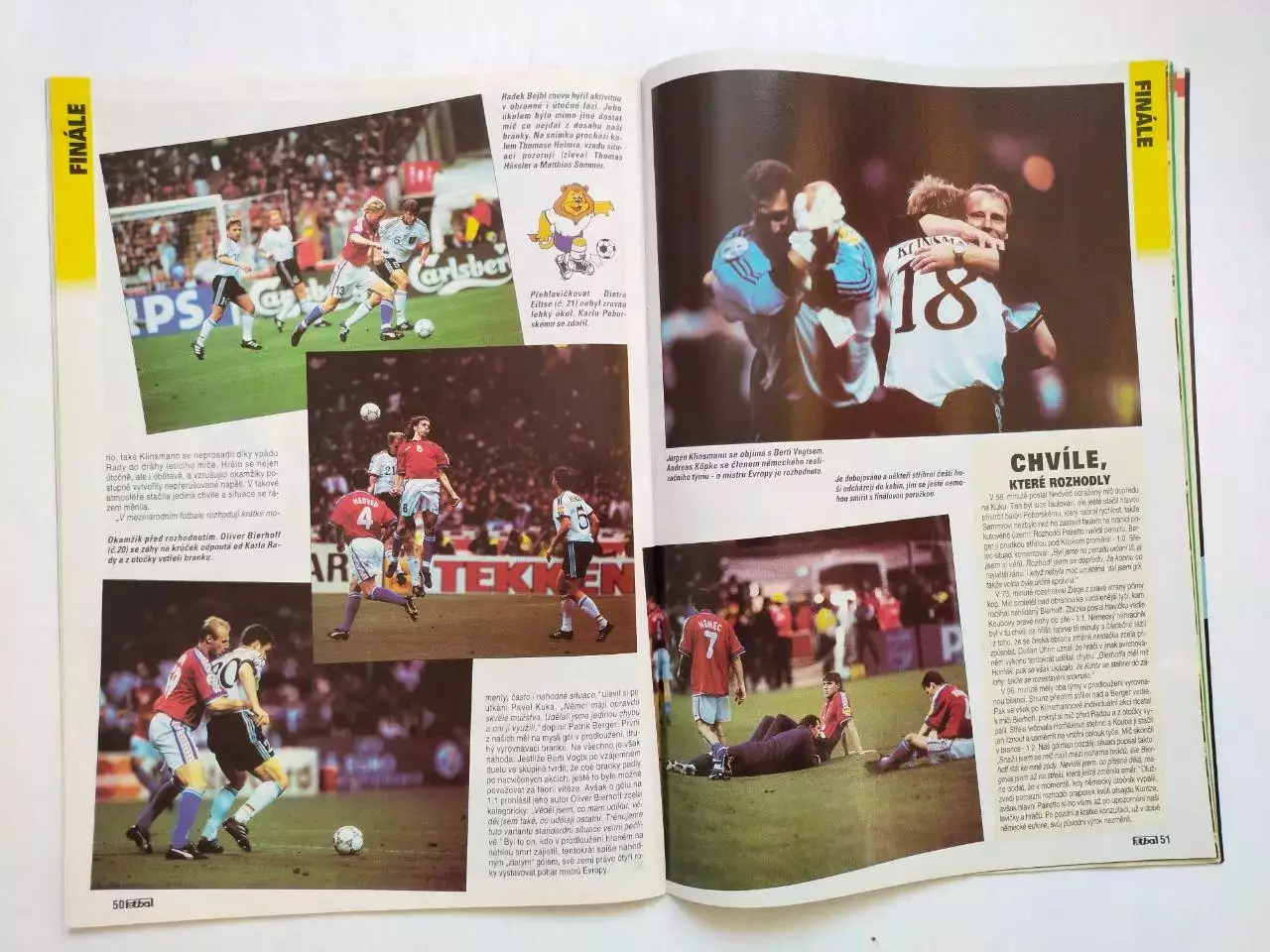 Fotbal sport Чешский журнал Футбол № 7 за 1996 год - спецвыпуск о ЧЕ 1996 год 7