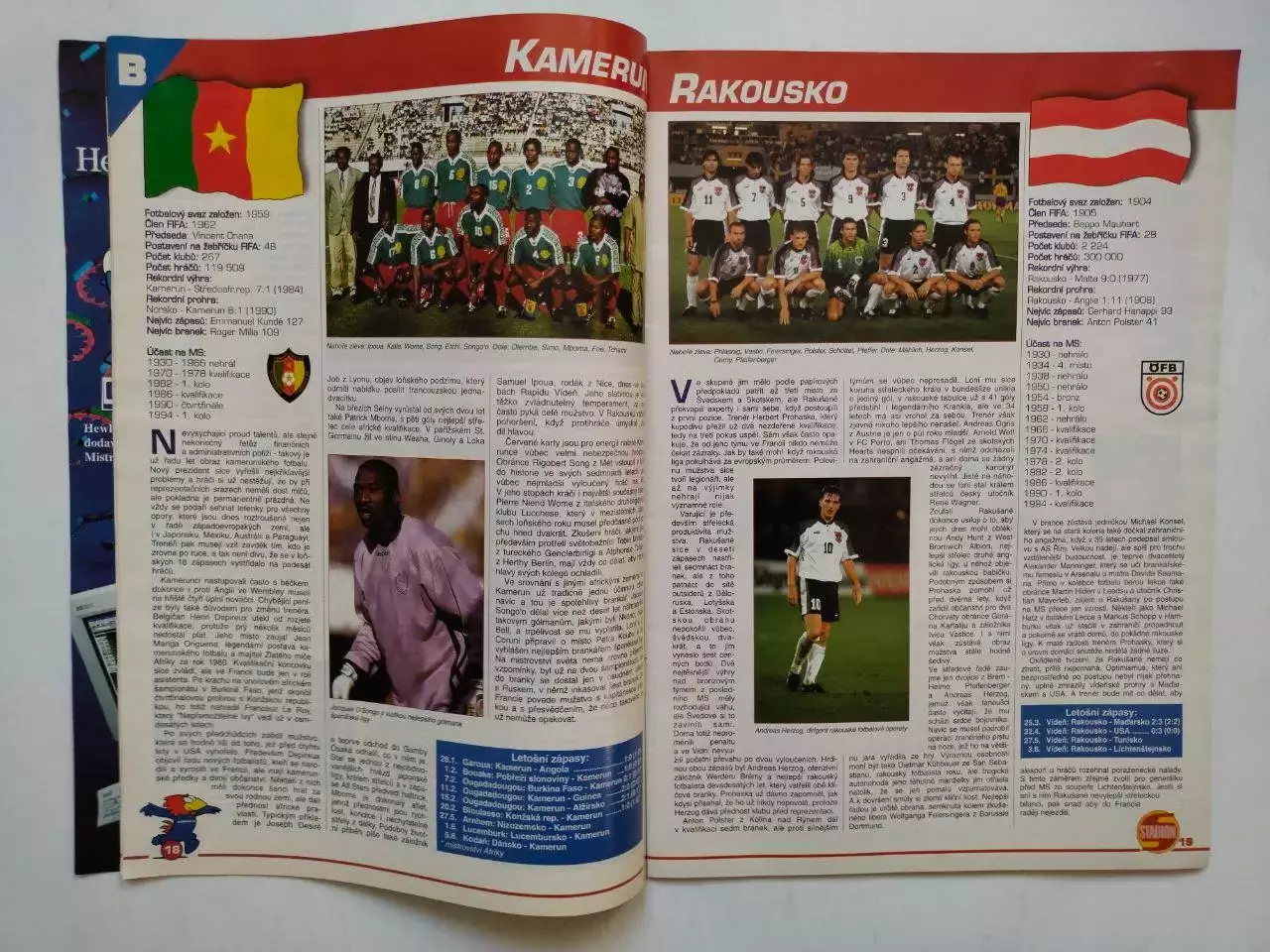 Спецвыпуски журнала Стадион 1998 г. - представление и итоговый ЧМ Франция 1998 г 1